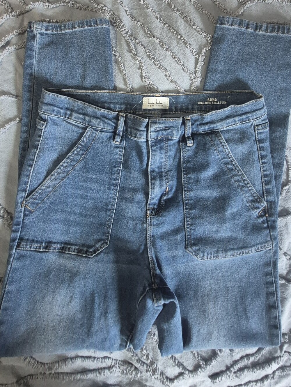 Womens Nicole Miller Soho High Rose Slim Ankle Jeans